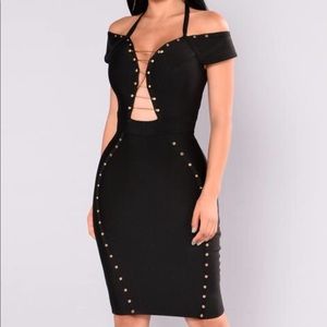 NWT SEXY FASHION NOVA BLACK BANDAGE DRESS